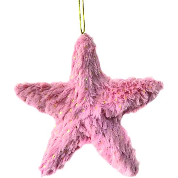 leroy merlin decorazione per albero di natale a forma di stella in poliestere Ø 14.5 cm, colore rosa