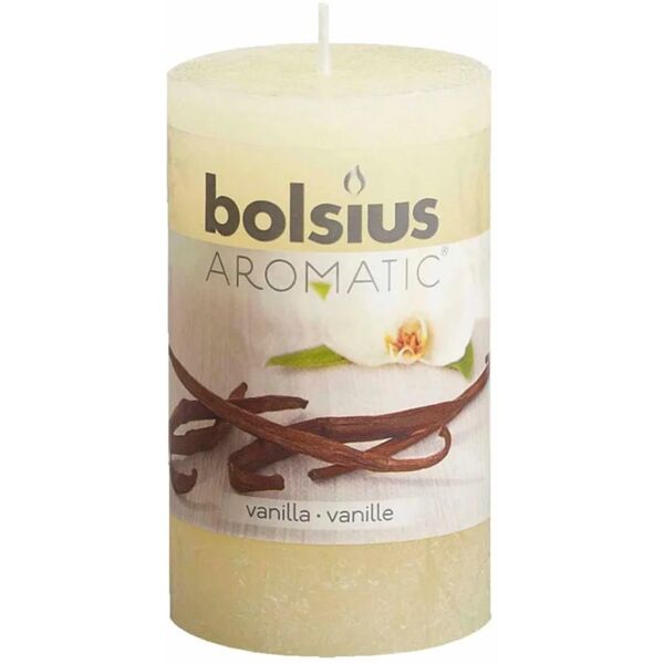 bolsius 6 pz candele rustiche profumate vaniglia 103626240375