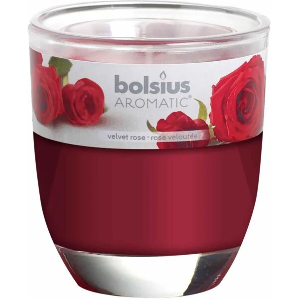 bolsius 6 pz candele profumate rosa vellutata rosso 103626150381