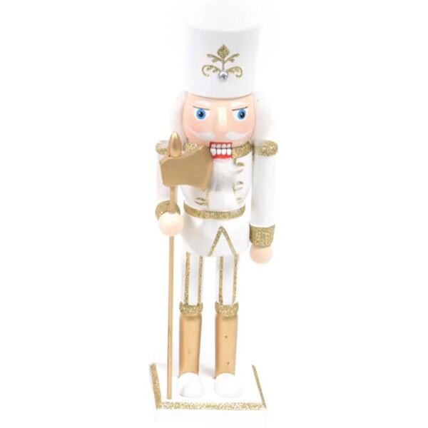 decor space statuetta decorativa soldatino schiaccianoci gold natalizio con h 25 cm / ascia