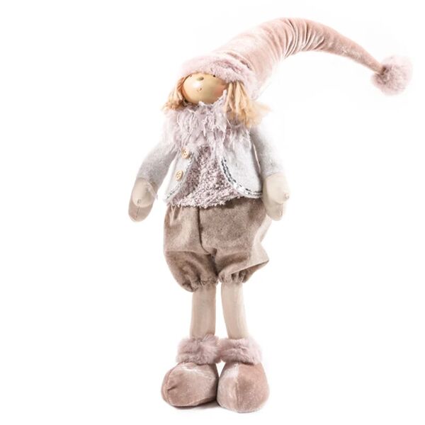 decor space statuetta decorativa elfi con cappello sissy pink decorazione natalizia per interno da 60 cm / maschio