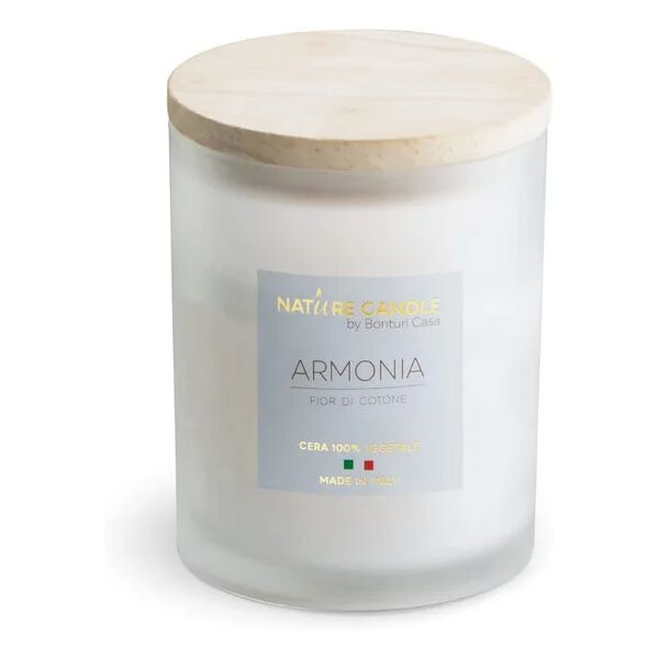 leroy merlin nature candle candela profumata 100% cera vegetale - linea amati 200g armonia - fior di cotone