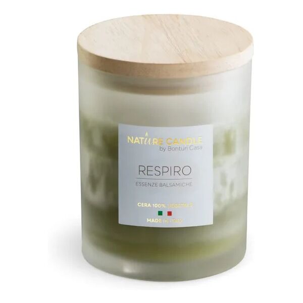 leroy merlin nature candle candela profumata 100% cera vegetale - linea amati 200g respiro - essenze balsamiche