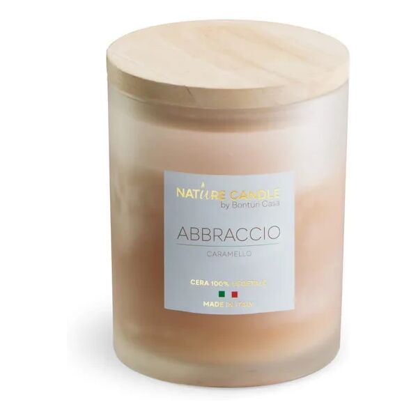 leroy merlin nature candle candela profumata 100% cera vegetale - linea amati 200g abbraccio - caramello