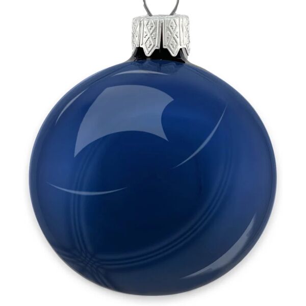 decor space palline in vetro per albero di natale blu notte decorazione natalizia / Ø 14 cm