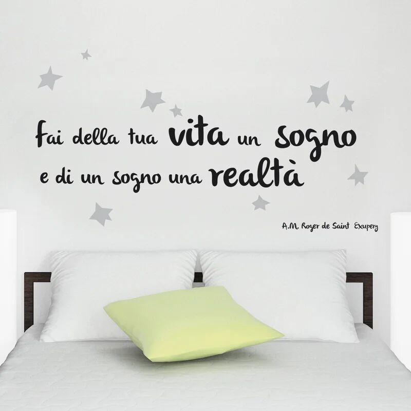 leroy merlin sticker sogno e realtà 31.5x34 cm grigio, nero, confezione da 2 fogli