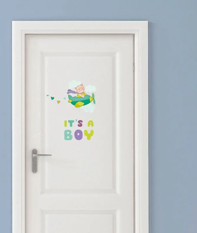 leroy merlin sticker muro it's a boy 15x31 cm multicolore