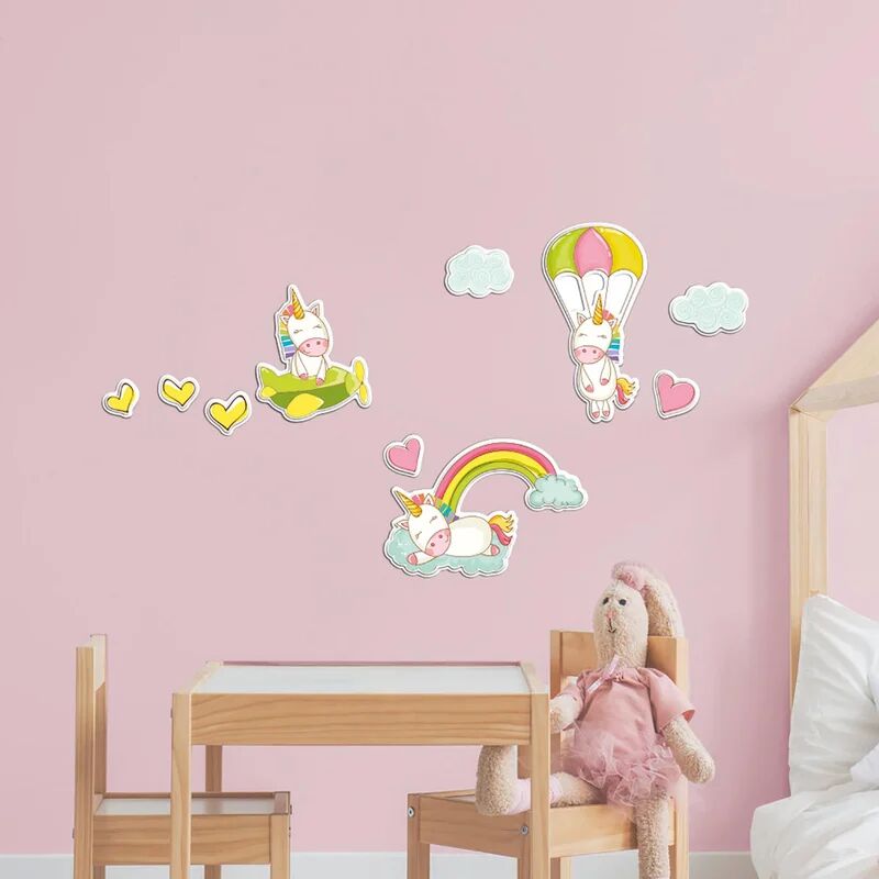 leroy merlin sticker foam fantasy unicorn 47x70 cm multicolore