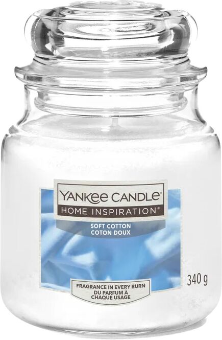 yankee candle candela profumata  essenza soft cotton  Ø 9.5 cm h 13 cm