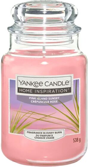 yankee candle candela profumata  essenza pink island sunset  Ø 9.9 cm h 16.8 cm