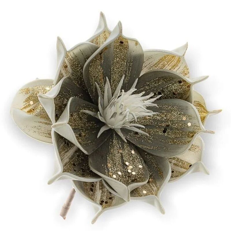 leroy merlin pianta artificiale senza vaso magnolia colore bianco grigio h 25