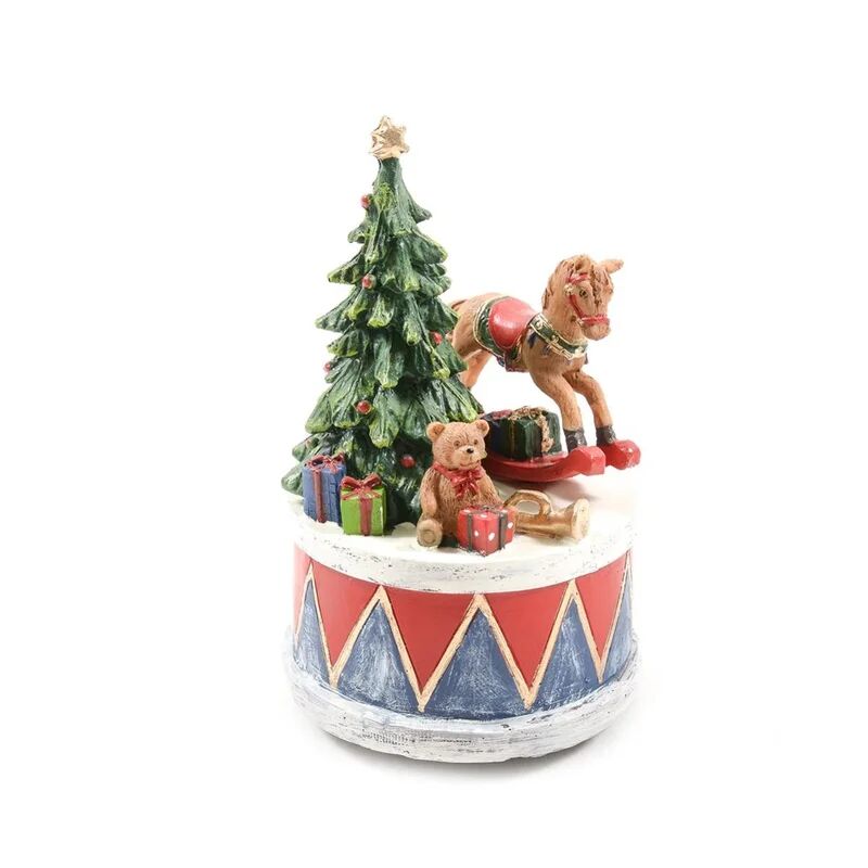 leroy merlin figura natalizia multicolore carillon cavallo dondolo in resina h 15 cm