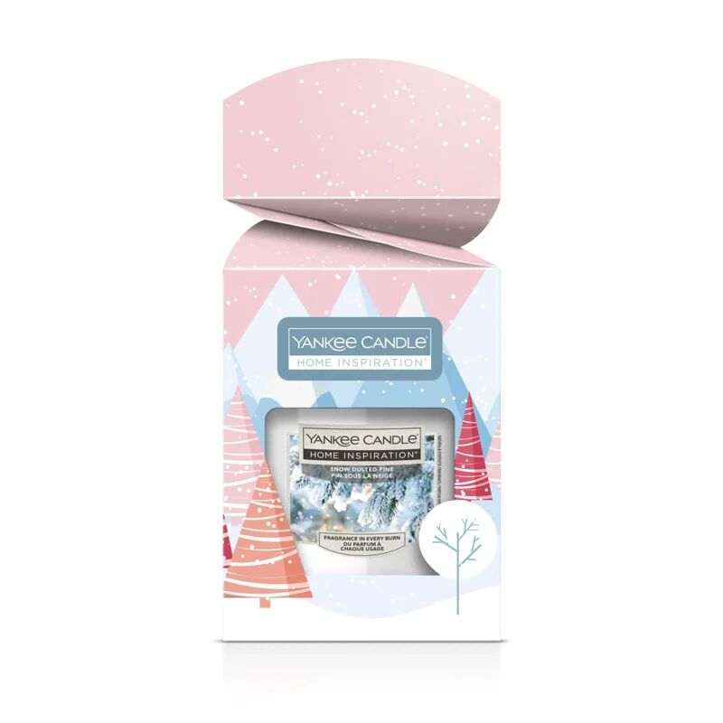 yankee candle candela  essenza snow dusted pine   Ø 6.3 cm h 13 cm