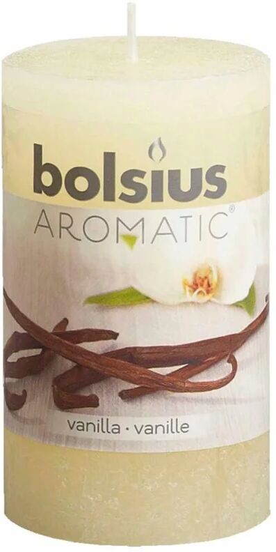 bolsius 6 pz candele rustiche profumate vaniglia 103626240375