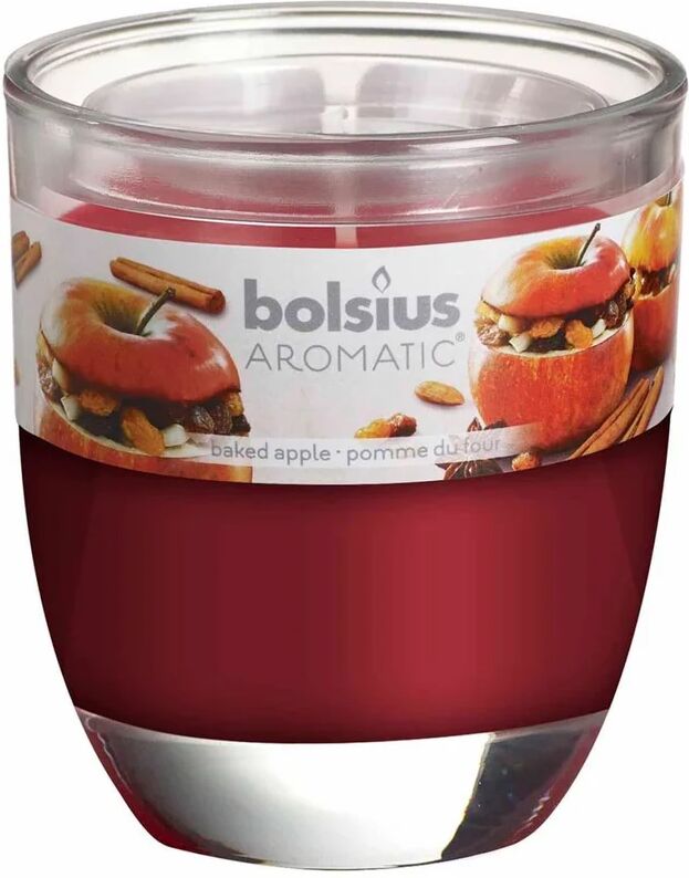 bolsius 6 pz candele profumate mela cotta rosso 103626150326