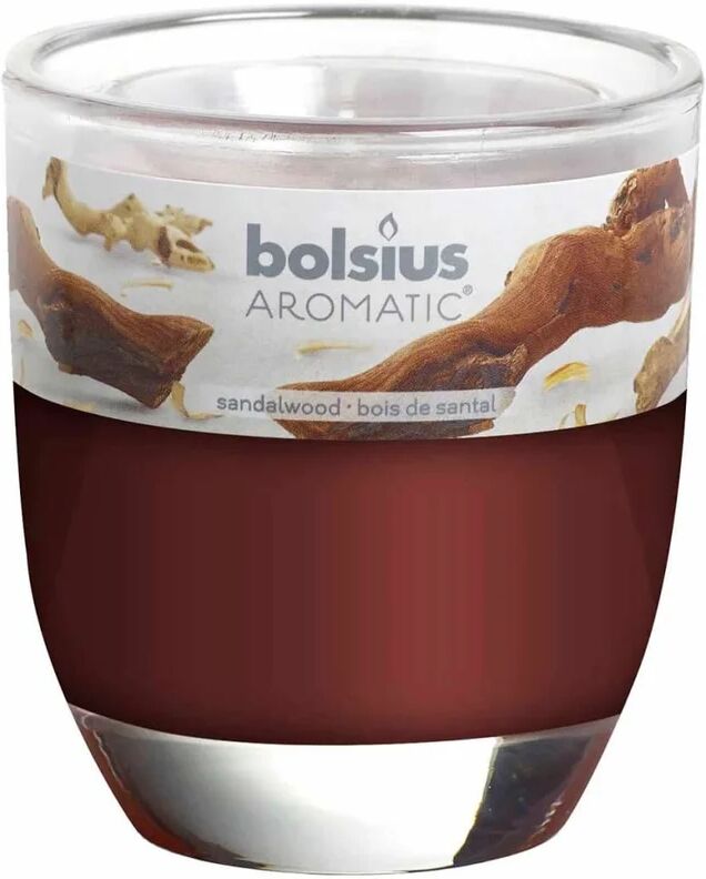 bolsius 6 pz candele profumate al sandalo marrone 103626150323