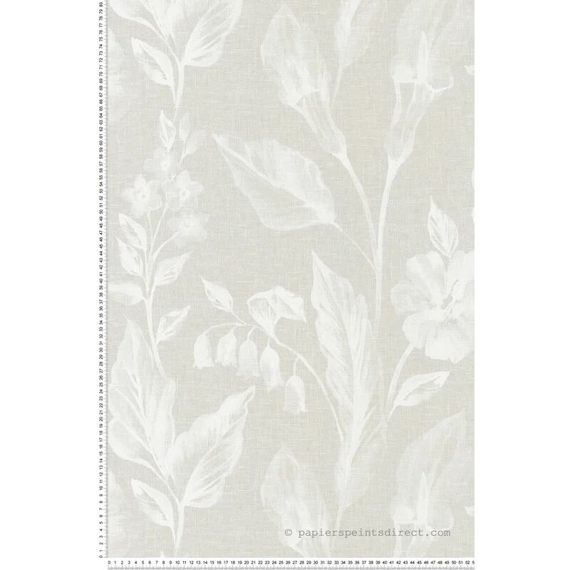 as creation carta da parati floreale piante color crema su sfondo grigio stile vintage ideale per camerette e non solo carta da parati a fiori stile elegante