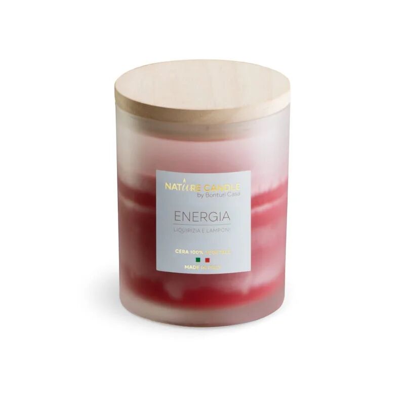 leroy merlin nature candle candela profumata 100% cera vegetale - linea amati 200g energia - liquirizia e lamponi