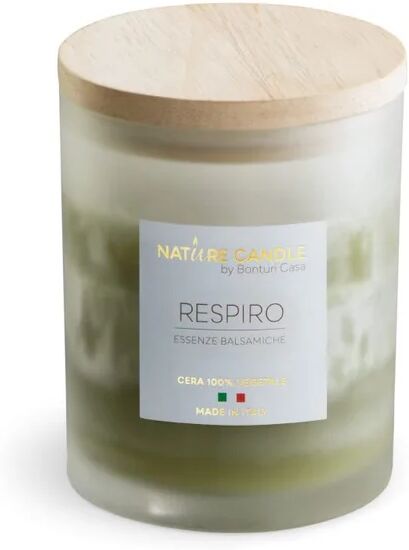 leroy merlin nature candle candela profumata 100% cera vegetale - linea amati 200g respiro - essenze balsamiche