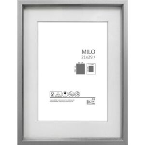 GPS Cornice con passe-partout MILO 2, argento 21x29.7 cm per immagini 13x18 cm