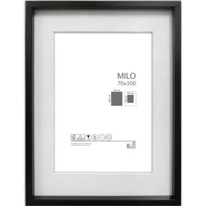 GPS Cornice con passe-partout Milo 2, nero 70x100 cm per immagini 70x100 cm