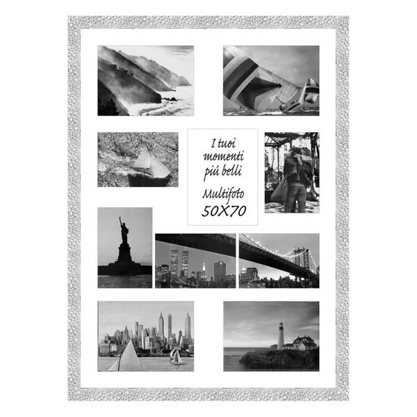 leroy merlin cornice new york, argento e bianco misure 54 x 74 cm per 10 fotografie