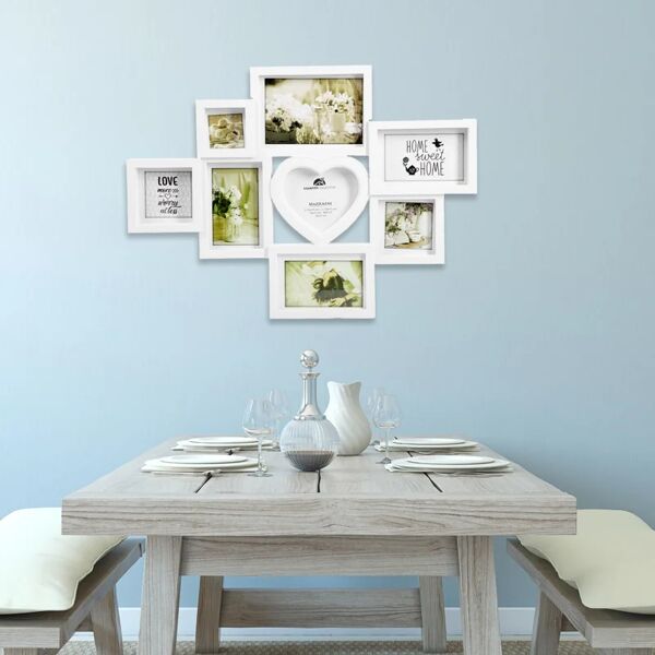 leroy merlin cornice heart, bianco misure 56 x 40.5 cm per 8 fotografie