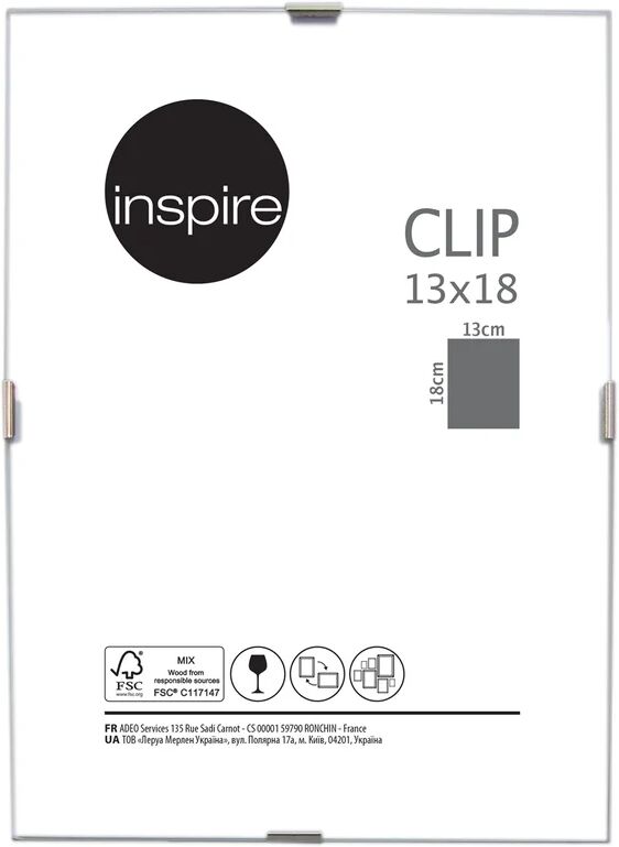 inspire cornice a giorno  clip trasparente 13x18 cm