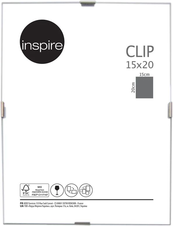 inspire cornice a giorno  clip trasparente 15x20 cm