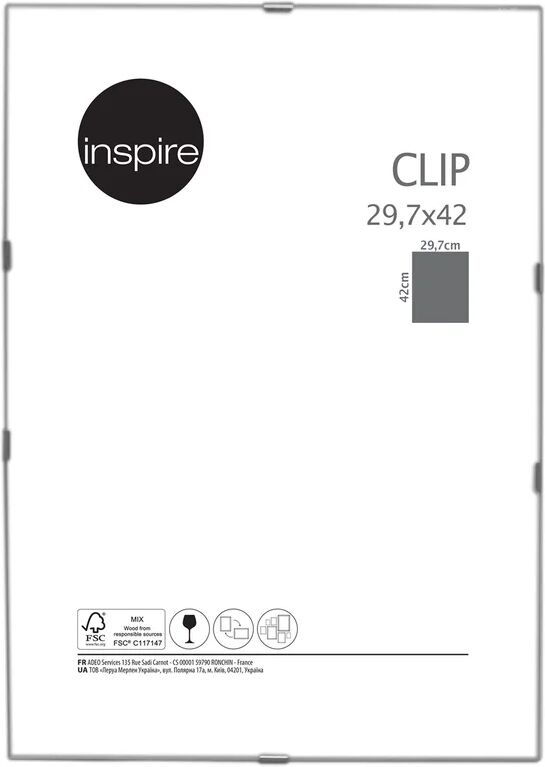 inspire cornice a giorno  clip trasparente 29.7x42 cm