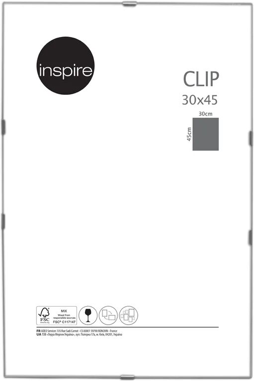 inspire cornice a giorno  clip trasparente 30x45 cm