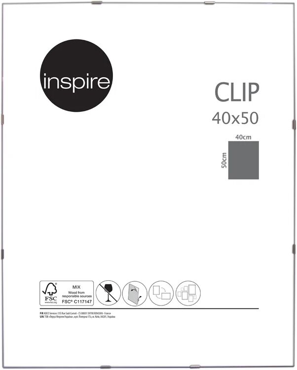 inspire cornice a giorno  clip trasparente 40x50 cm