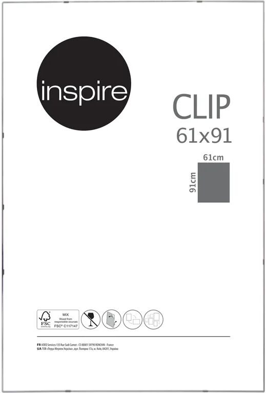 inspire cornice a giorno  clip trasparente 61x91 cm