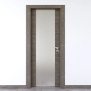 COOPLEGNO Porta battente Starwood Vetrata grigio L 90 x H 210 cm sinistra