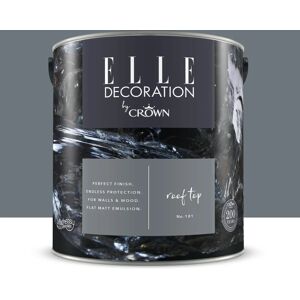 ELLE DECORATION Pittura per interni super lavabile,  by Crown grigio roof top 181 opaco, 2.5 L