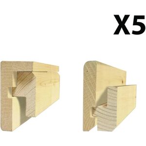 Leroy Merlin Profilo per perlina Woody 20 pezzi in legno colore naturale Sp 32 x L 70 x L 2000 mm