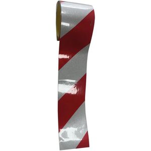 Leroy Merlin Nastro adesivo di segnalazione Rifrangente rosso e bianco pvc 200 x 5 cm