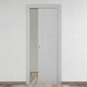 COOPLEGNO Porta scorrevole Mood grigio L 60 x H 210 cm reversibile