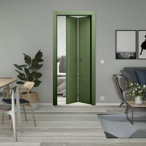 COOPLEGNO Porta pieghevole a libro simmetrica Nobel verde L 70 x H 210 cm destra