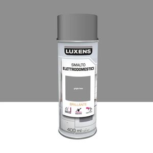 luxens smalto spray elettrodomestici base solvente  grigio inox lucido 0.4 l