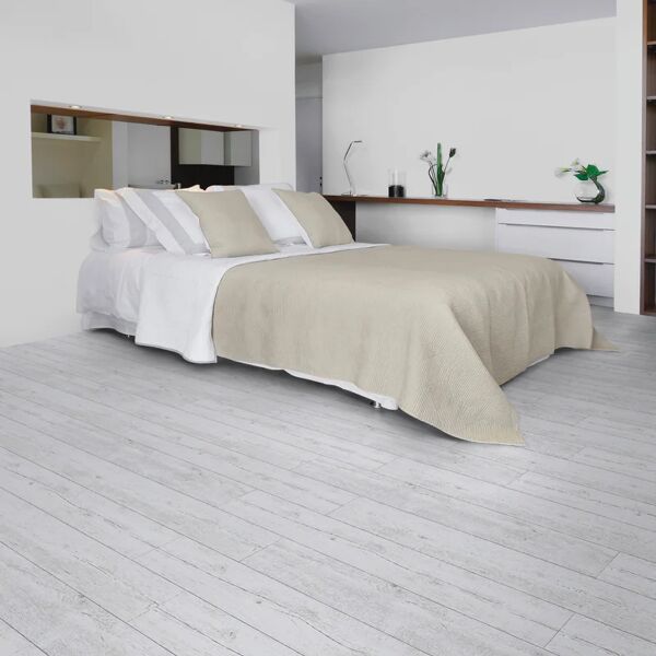 gerflor lastra pavimento in lvt  in spc autoadesivo passaggio importante white pecan bianco sp 2 mm