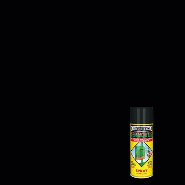 saratoga smalto spray antiruggine base solvente  fernovus nero lucido 0.4 l