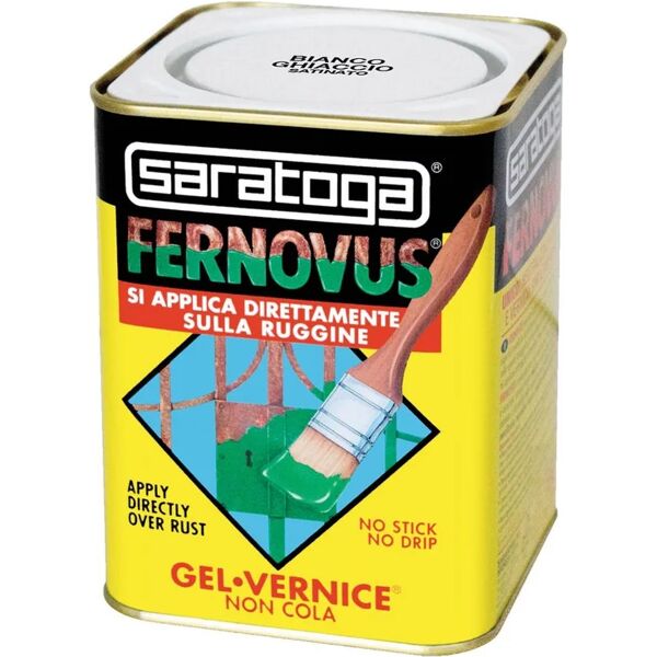 saratoga vernice da esterno antiruggine per ferro  fernovus bianco ghiaccio, 0.75 l