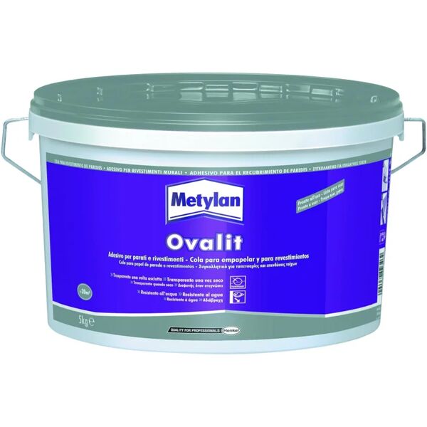 metylan colla per rivestimento murale pasta  ovalit 5 kg