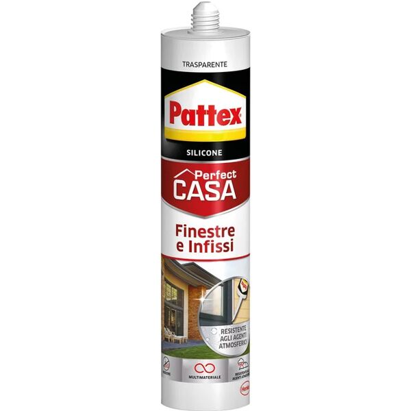 pattex silicone sigillante  finestre e infissi trasparente 280 ml