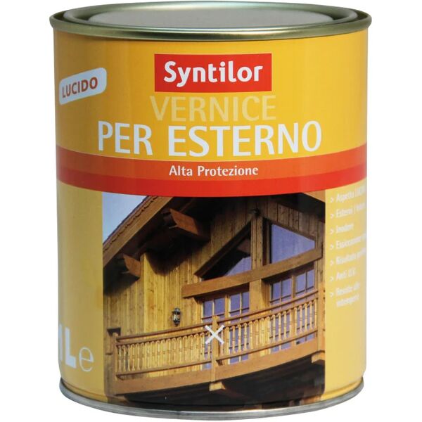 syntilor vernice per legno da esterno liquido  0.25 l noce medio lucido