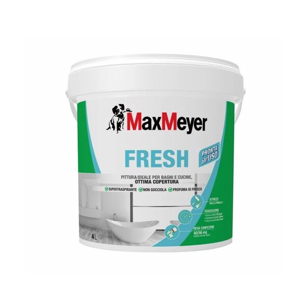 maxmeyer pittura murale traspirante antigoccia max meyer fresh bianco 4 l