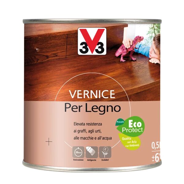 v33 vernice per legno da interno  noce 0.5 lt