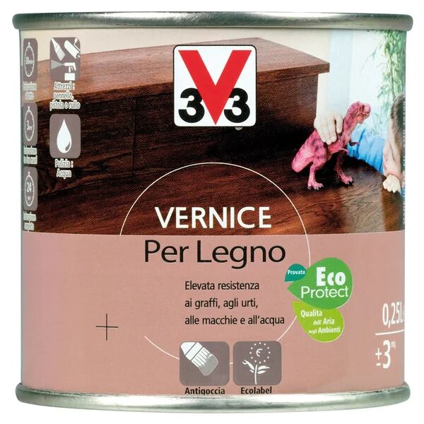 v33 vernice per legno da interno  grafite 0.25 lt