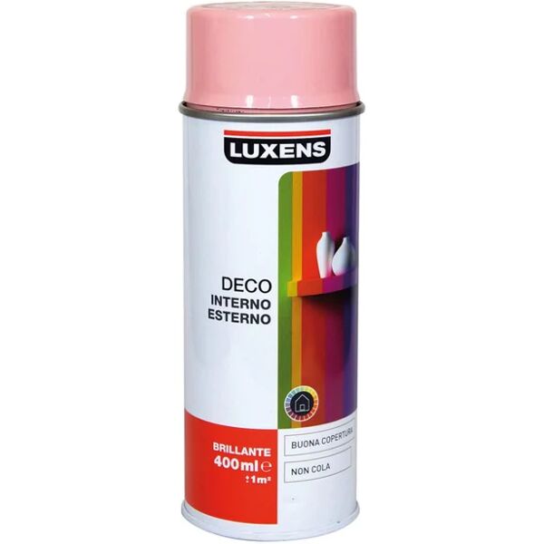 luxens smalto spray  deco base solvente rosa chiaro lucido 0.0075 l